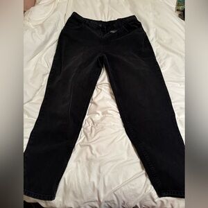 Straight leg black denim